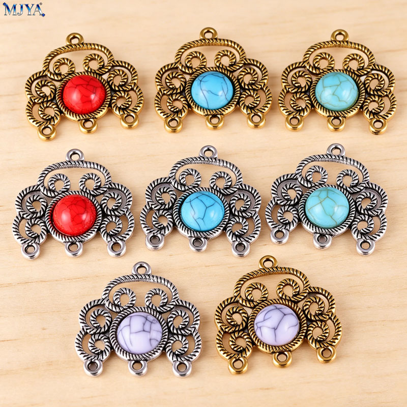 Supply Florist - MJYA 5 stks/partij Vintage Legering Turquoise