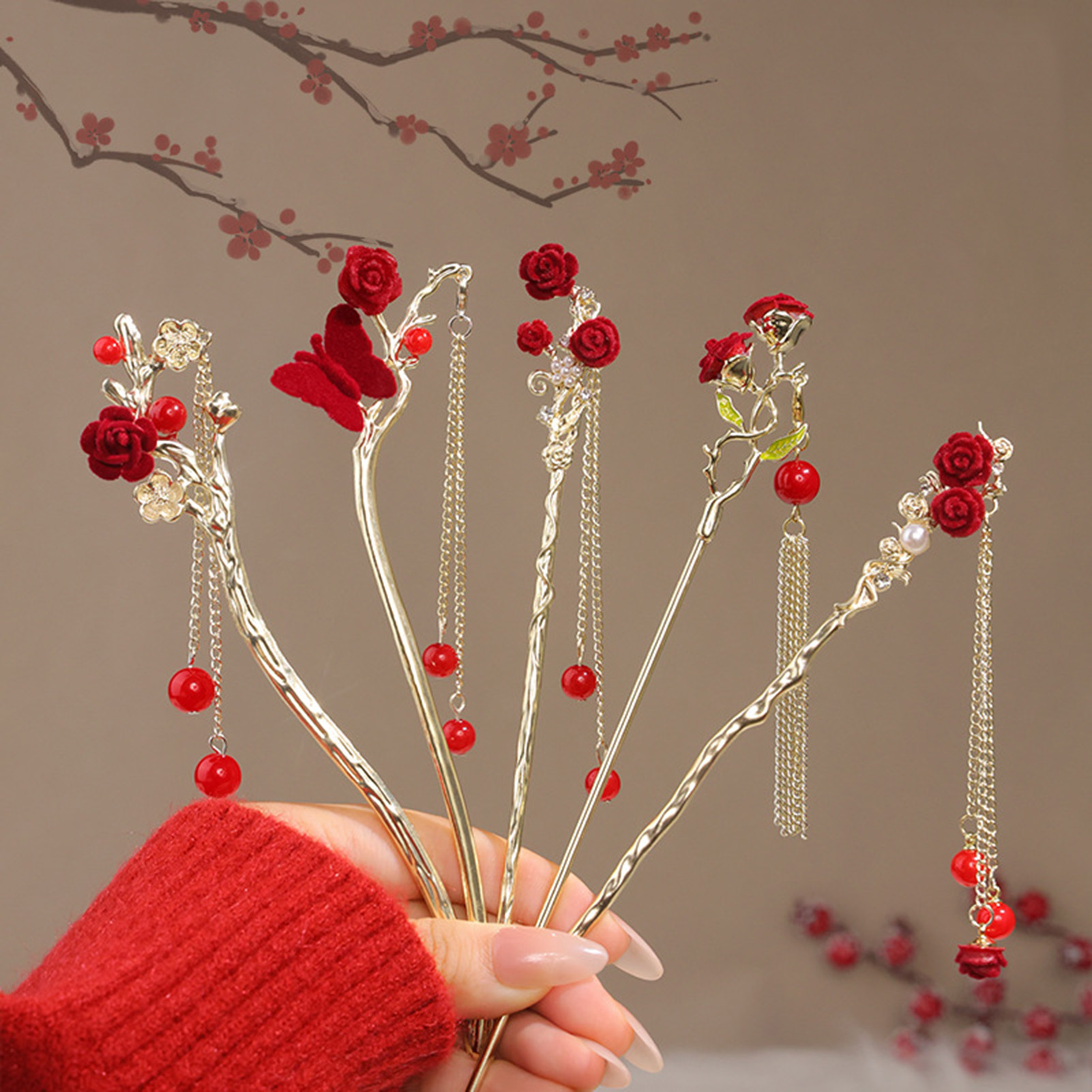 Chinese stijl roos bloem haars - Supply Florist recensie en prijs