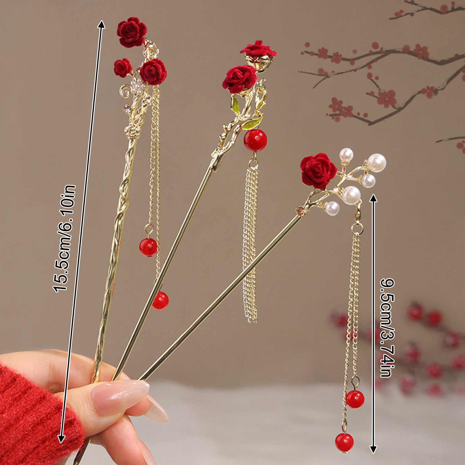 Chinese stijl roos bloem haars - Supply Florist recensie en prijs